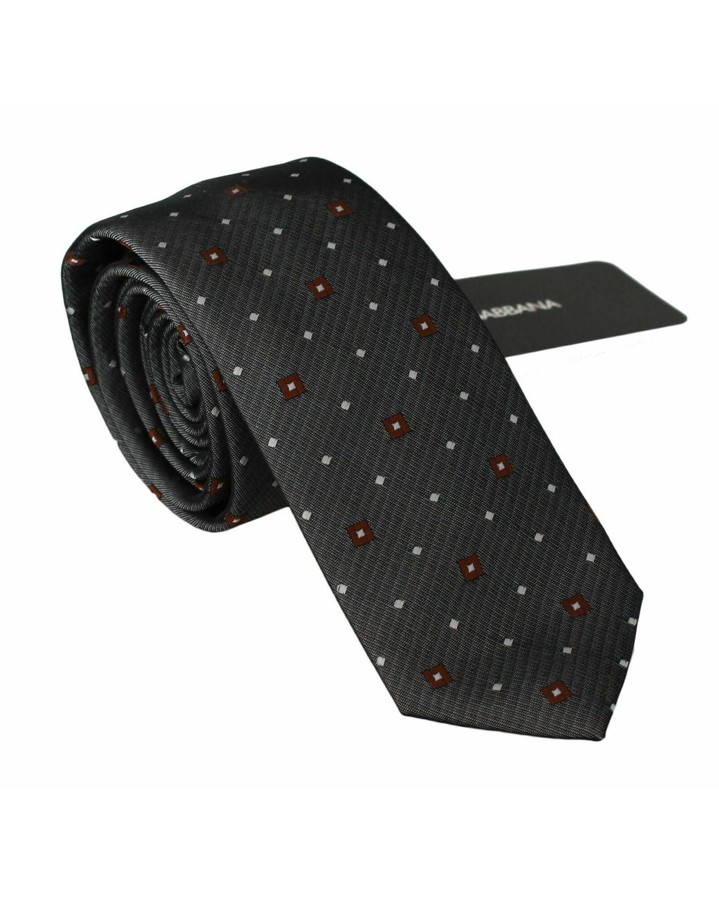 Dolce & Gabbana Black Elegant Patterned Silk Blend Neck Tie for men