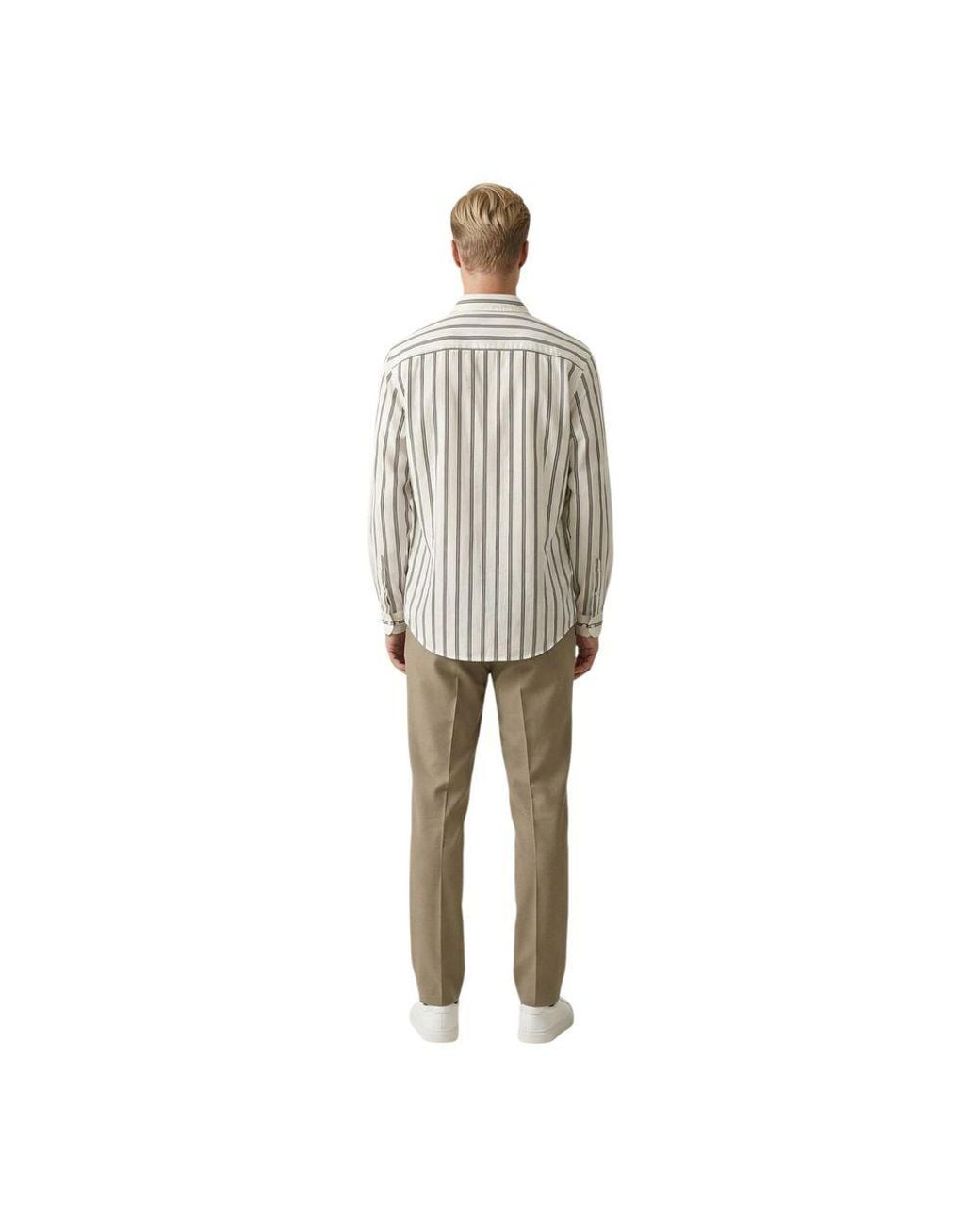 Gianni Lupo Gray White Cotton Pattern Shirt for men