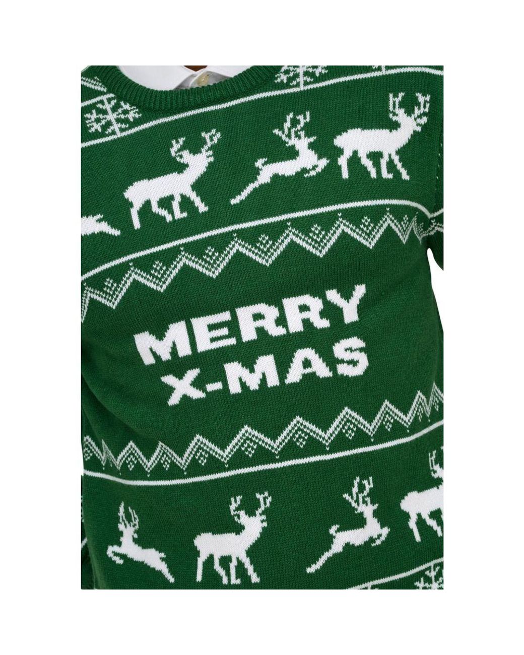 Only & Sons Green Bicolor Marabou Sweatshirt for men