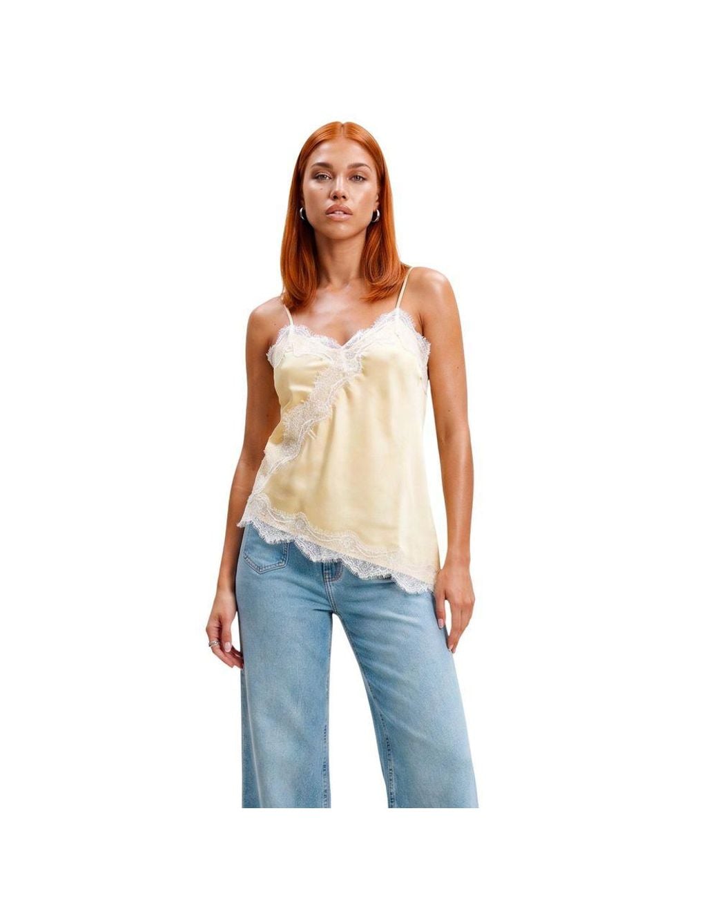Jacqueline De Yong Blue Polyester Tank Tops