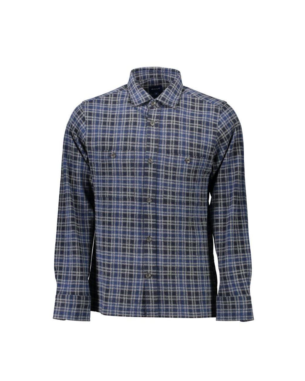 Gant Blue Cotton Shirt for men