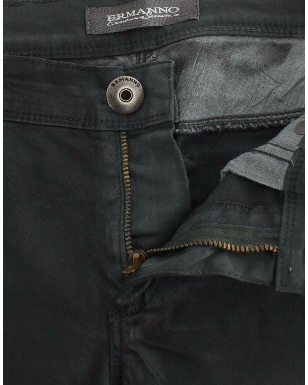 Ermanno Scervino Black Slim Jeans Denim Pants Straight Leg Stretch