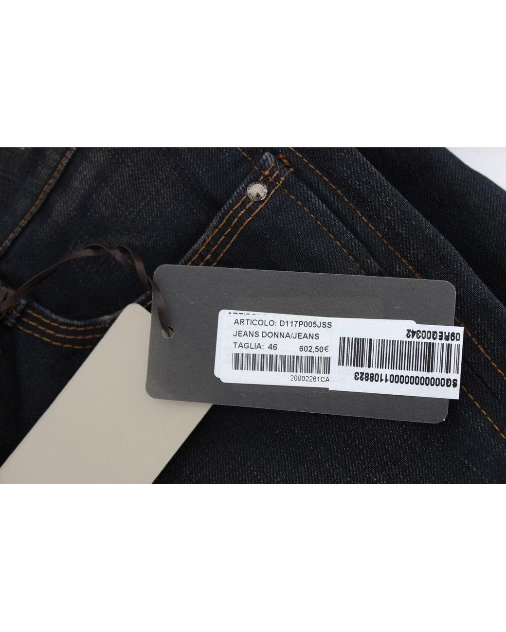 Ermanno Scervino Black Straight Leg Denim Pants