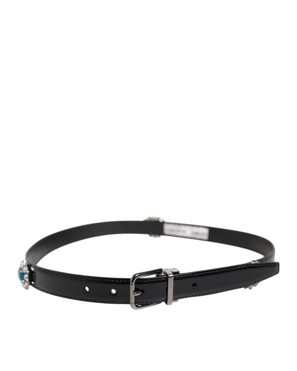 Dolce & Gabbana Black Leather Belt Buckle for men