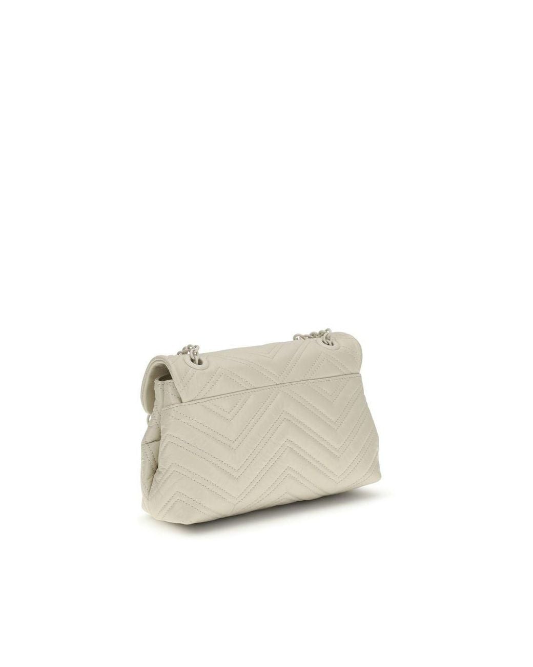 Gucci White Beige Calf Leather Bos Taurus Handbag