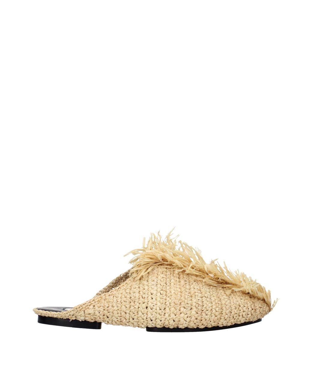 Jil Sander Natural Raffia Slippers