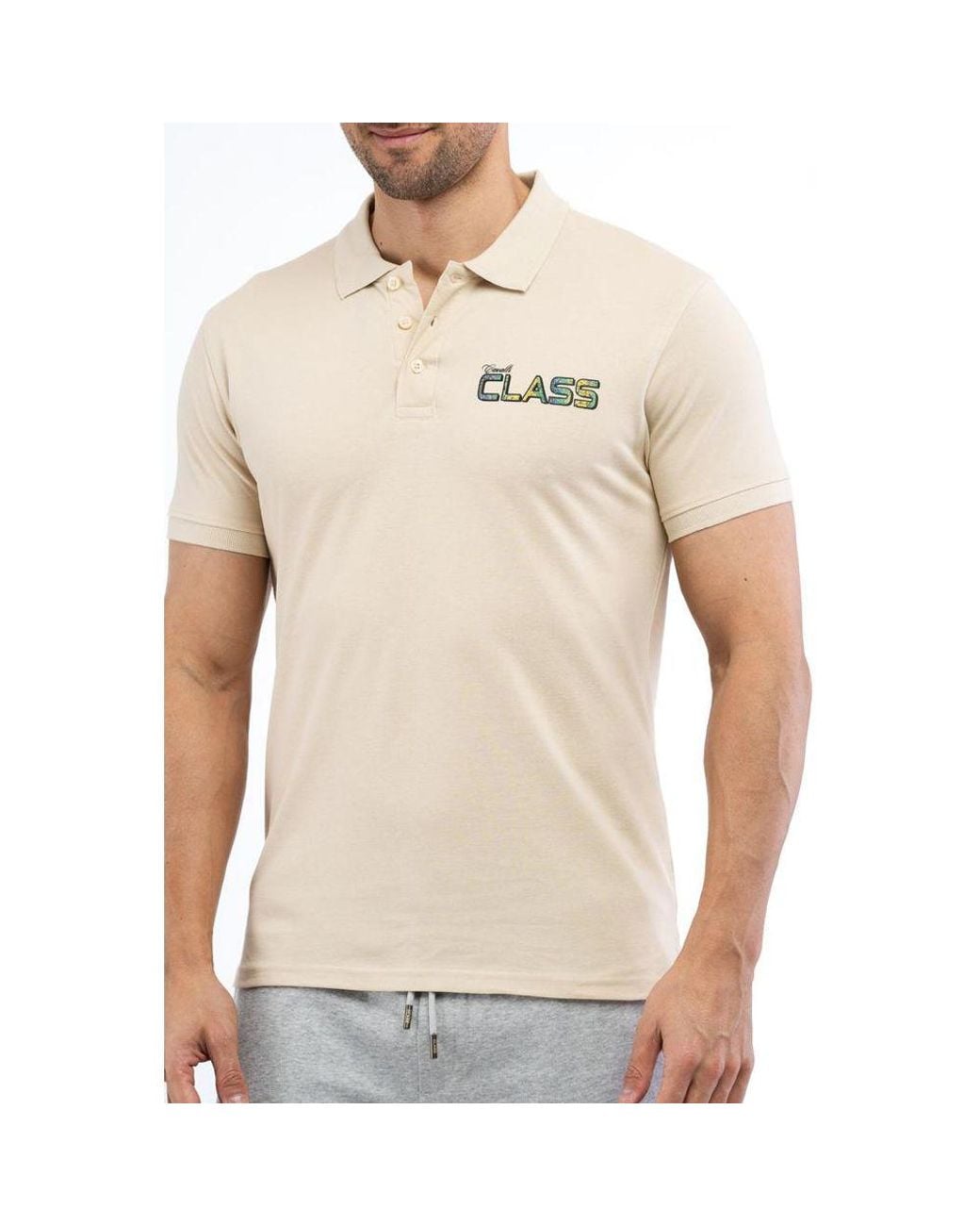 Roberto Cavalli Natural Cotton Polo Shirt for men
