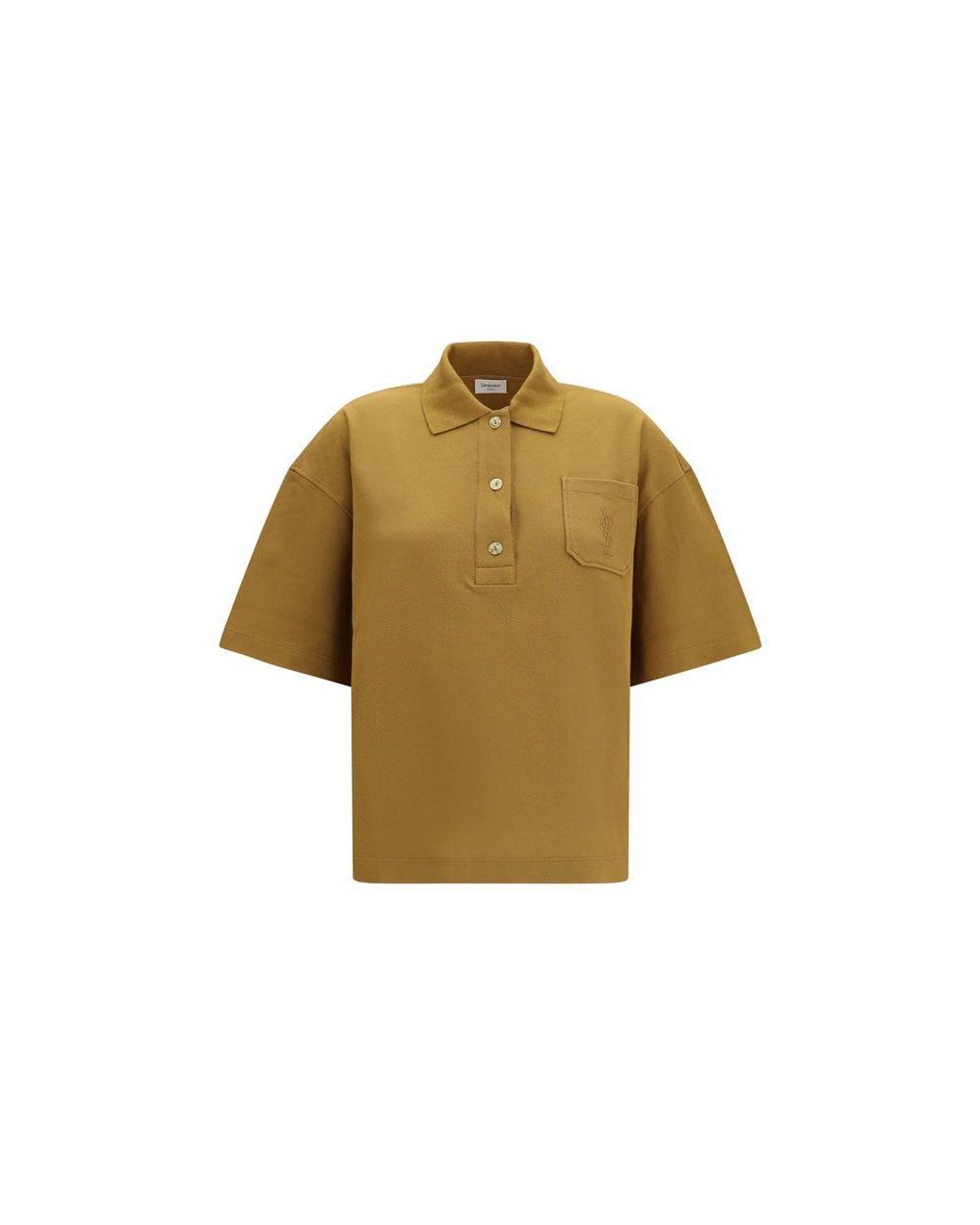 Saint Laurent Green Multicolor Cotton Polo Shirt