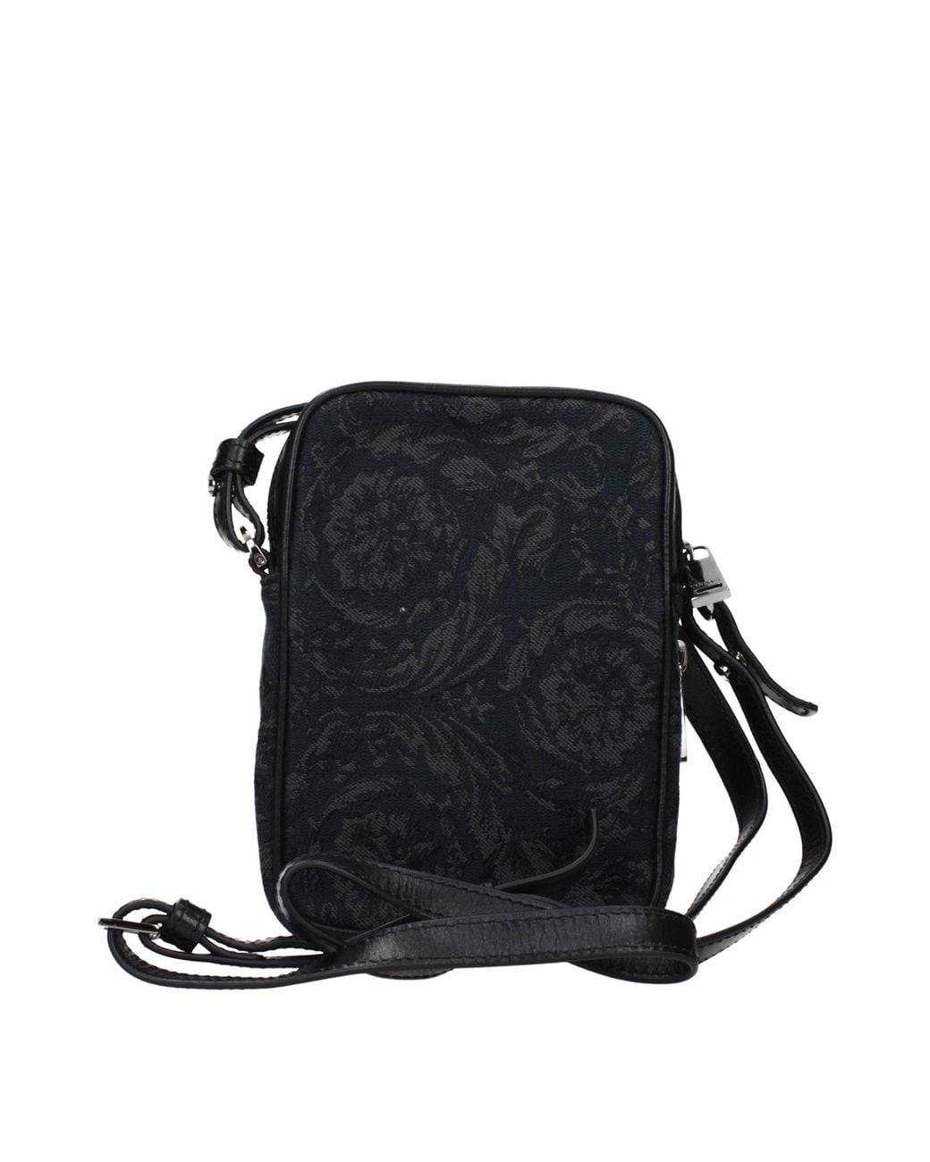 Versace Black Fabric Crossbody Bag for men