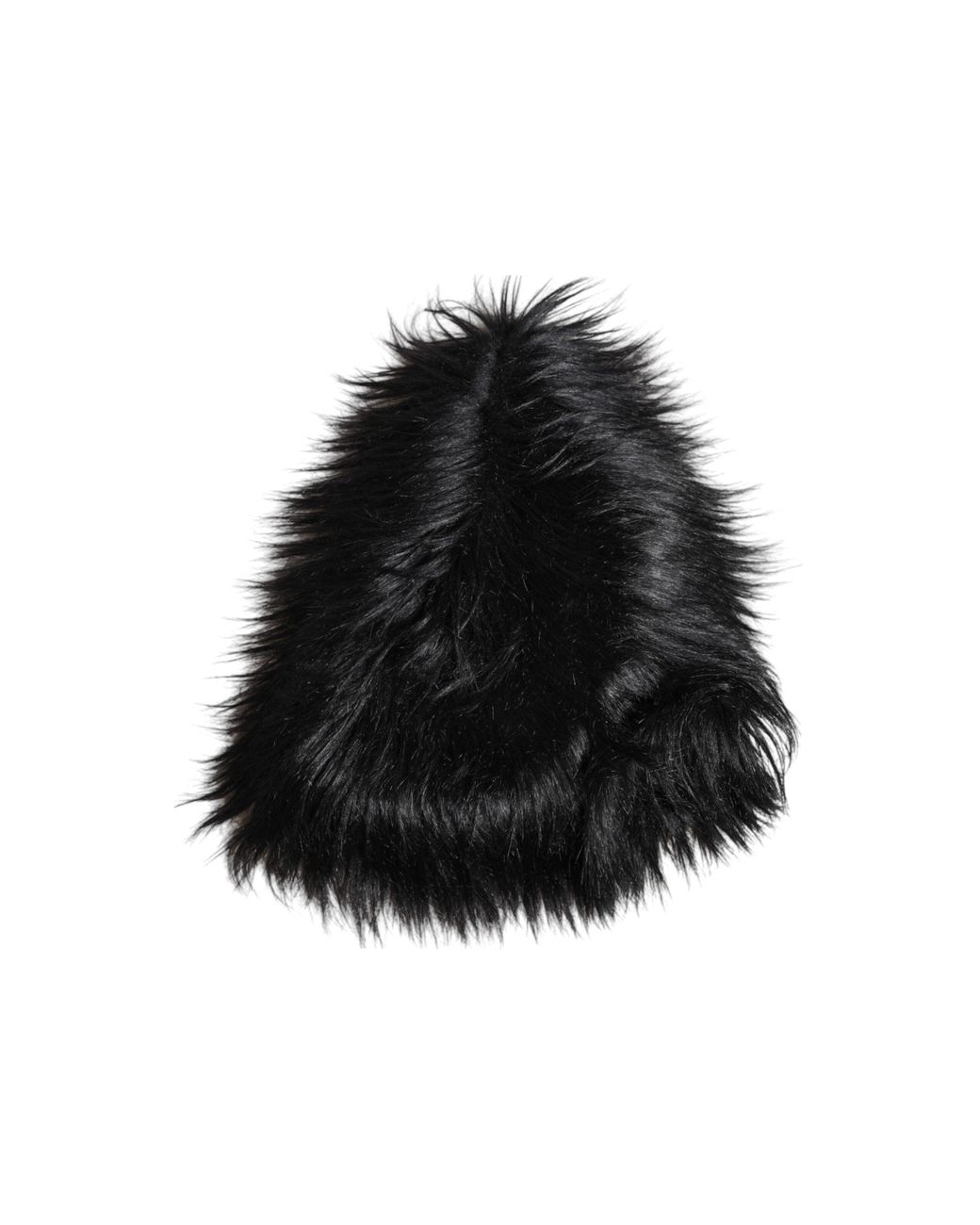 Dolce & Gabbana Black Acrylic Fur Bucket Hat