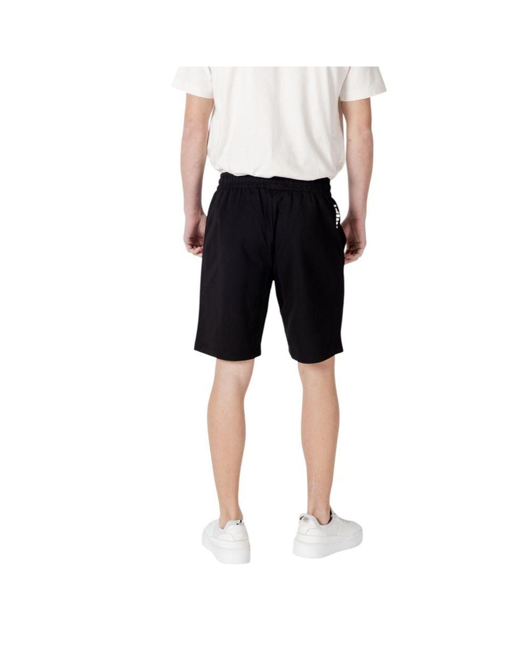 EA7 Black Cotton Bermuda Shorts for men