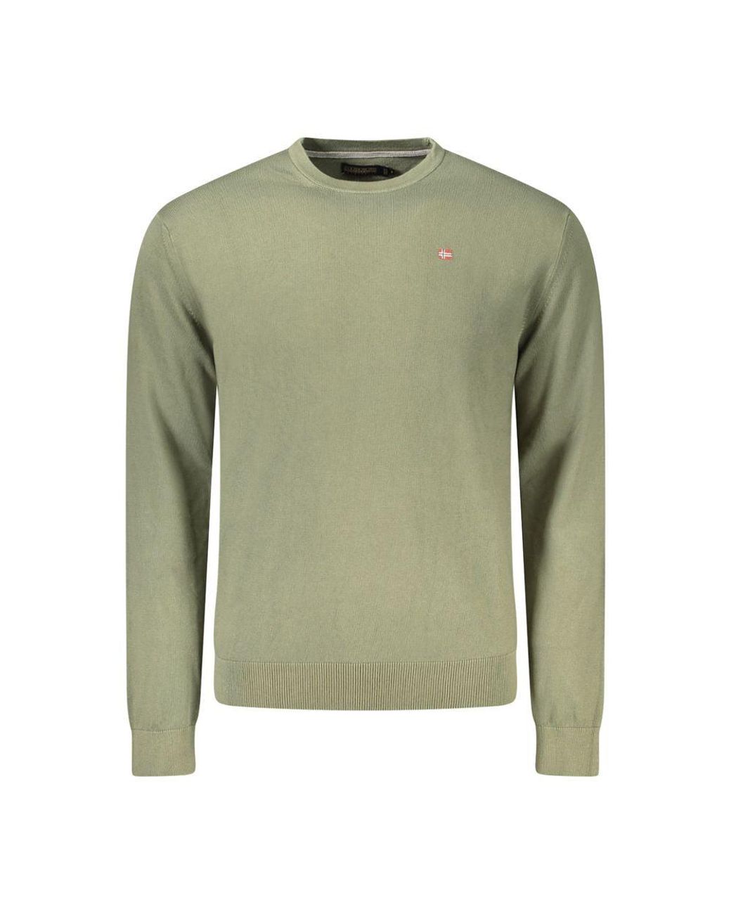 Napapijri Green Cotton Sweater for men