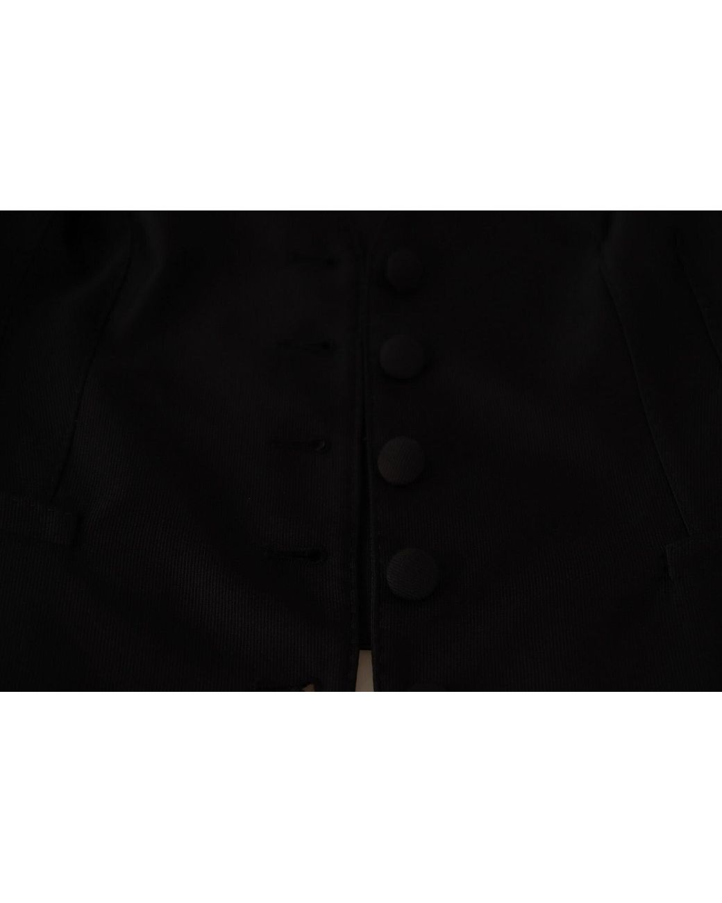 Dolce & Gabbana Black Silk Sleeveless Waistcoat Vest