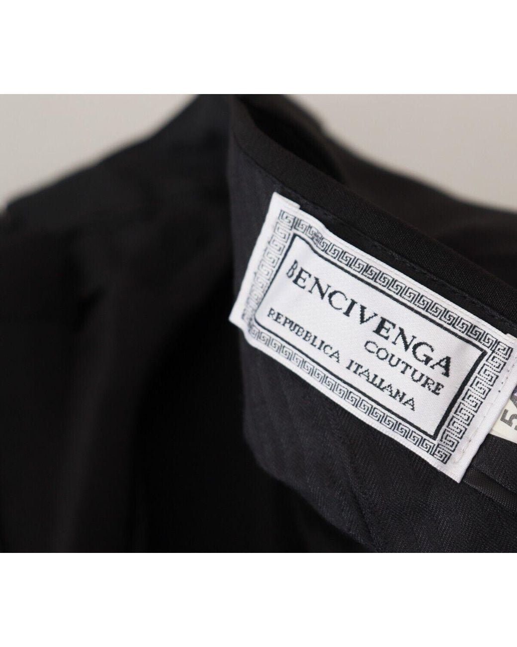 Bencivenga Black Straight Fitformal Trousers Pants for men