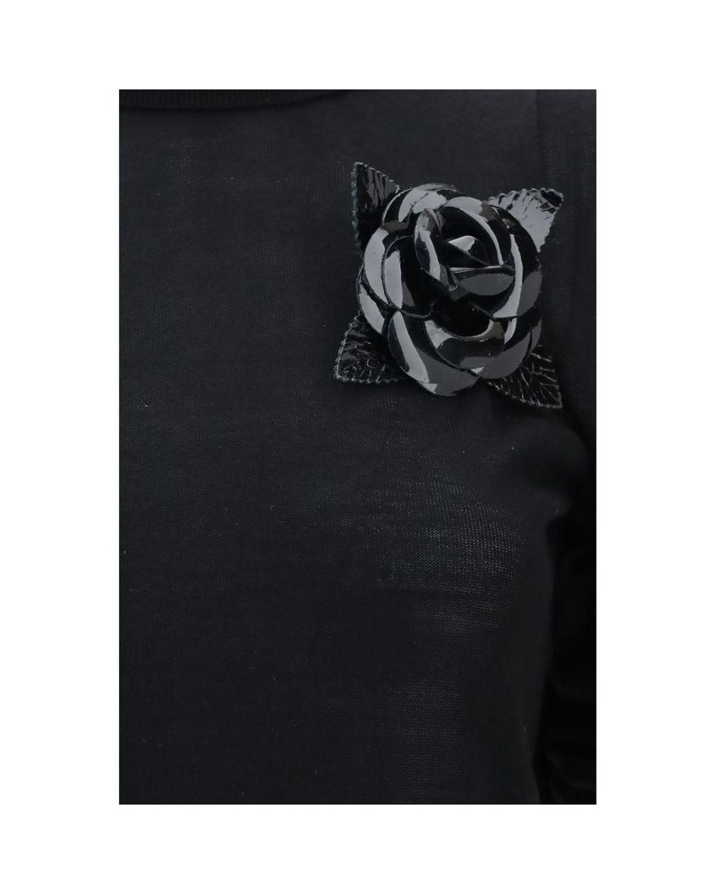 Blumarine Blue Black Wool Oves Aries Turtleneck