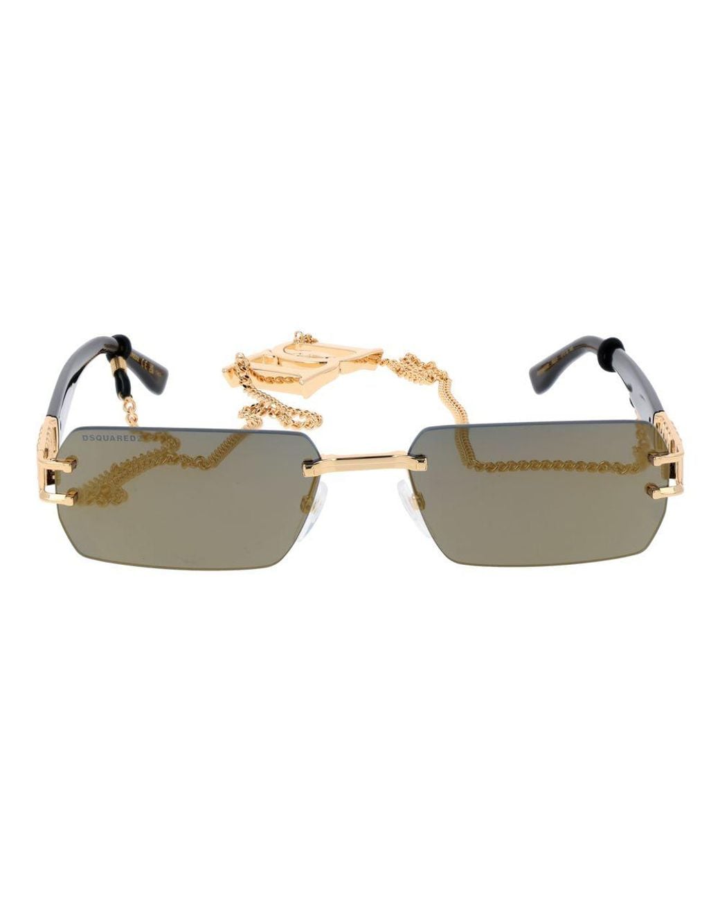 DSquared² Metallic Gold Metal Sunglasses for men