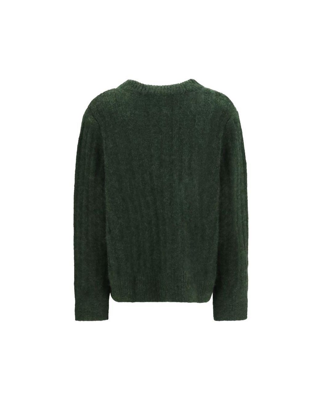 Allude Green Bicolor Cashmere Sweater