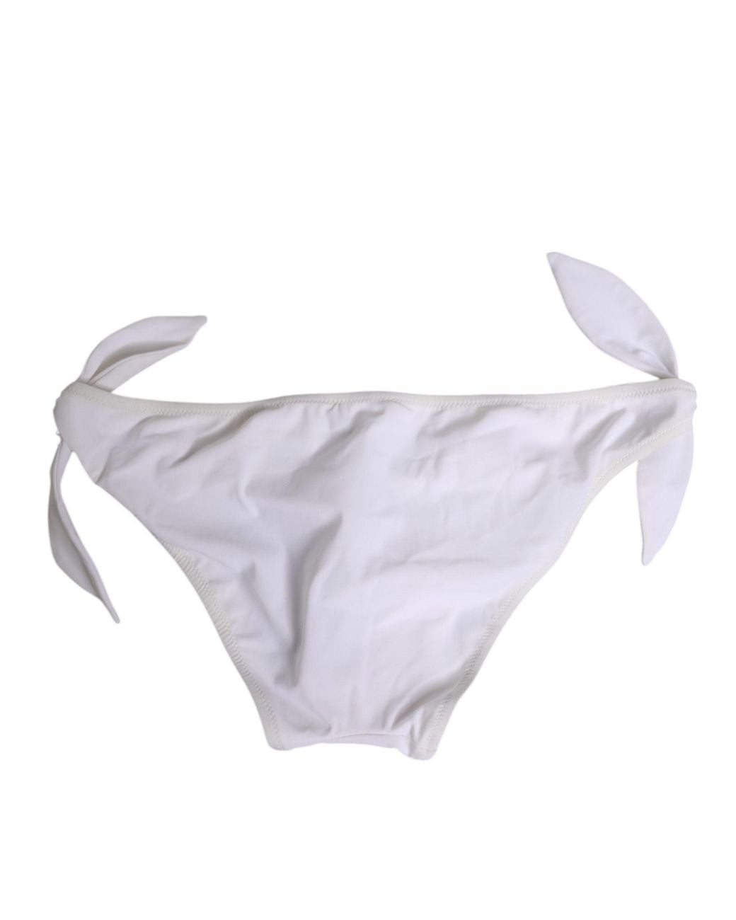 Dolce & Gabbana White Side Tie Logo Bikini Bottom Underwear Polyamide Clothing
