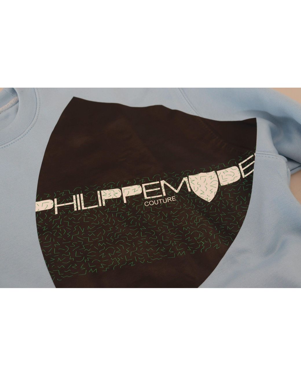 Philippe Model Blue Logo Printed Long Sleeves Sweater