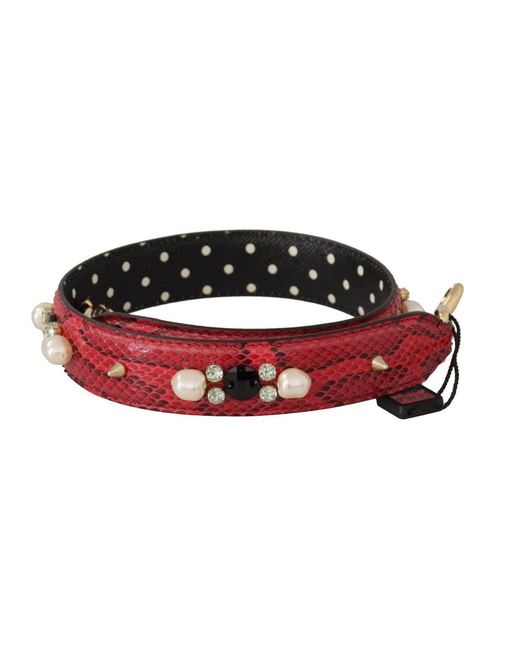 Dolce & Gabbana Black Elegant Python Leather Shoulder Strap