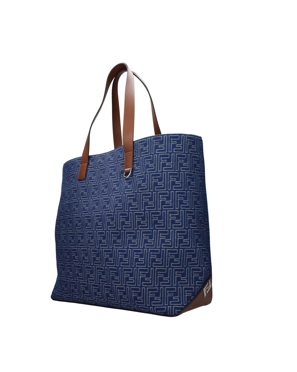 Fendi Blue Fabric Shoulder Bag for men