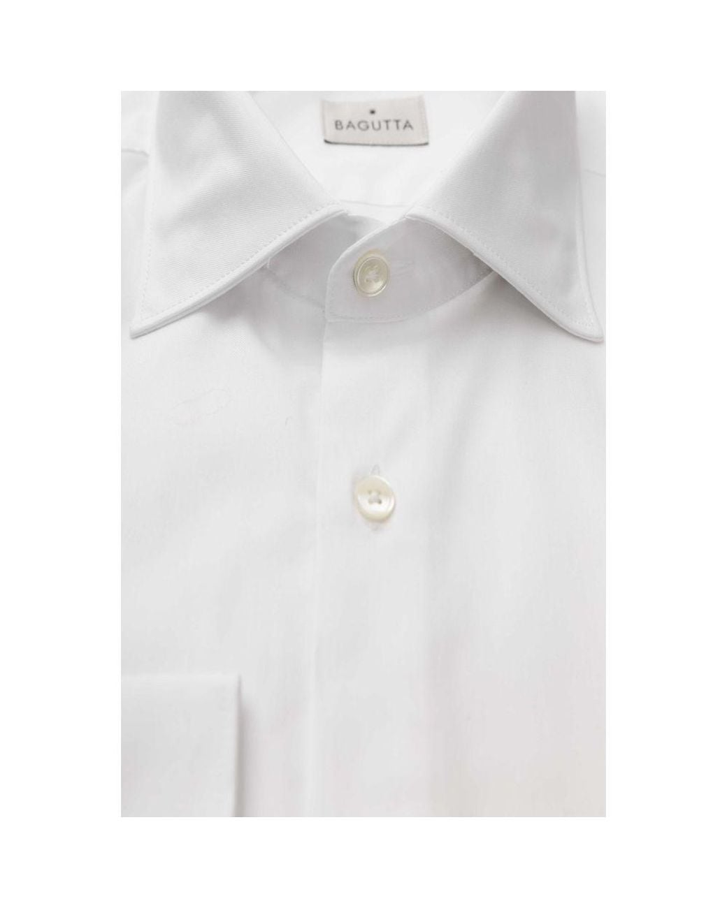 Bagutta White Cotton Shirt for men