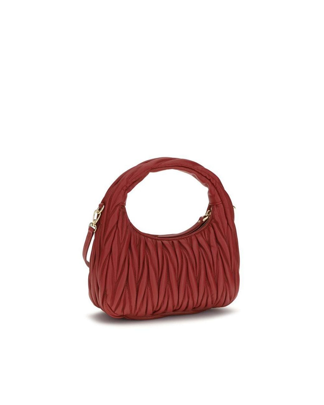 Miu Miu Red Calf Leather Bos Taurus Handbag