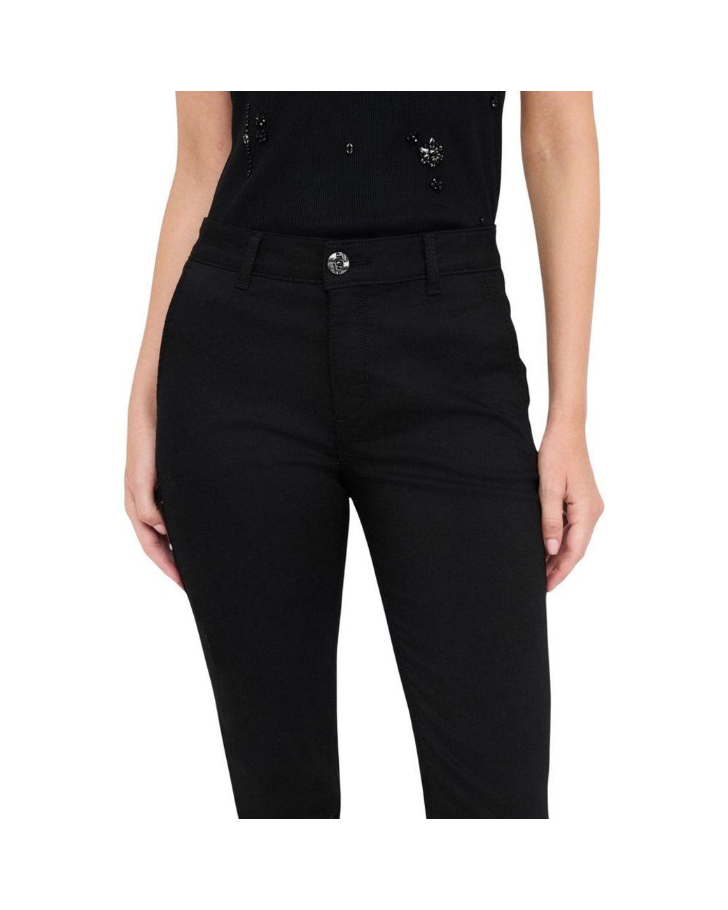 Liu Jo Black Cotton Dress Pants