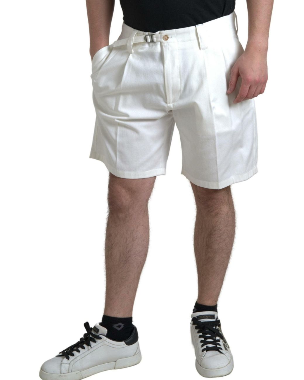 Dolce & Gabbana Blue Cotton Stretch Bermuda Denim Shorts for men