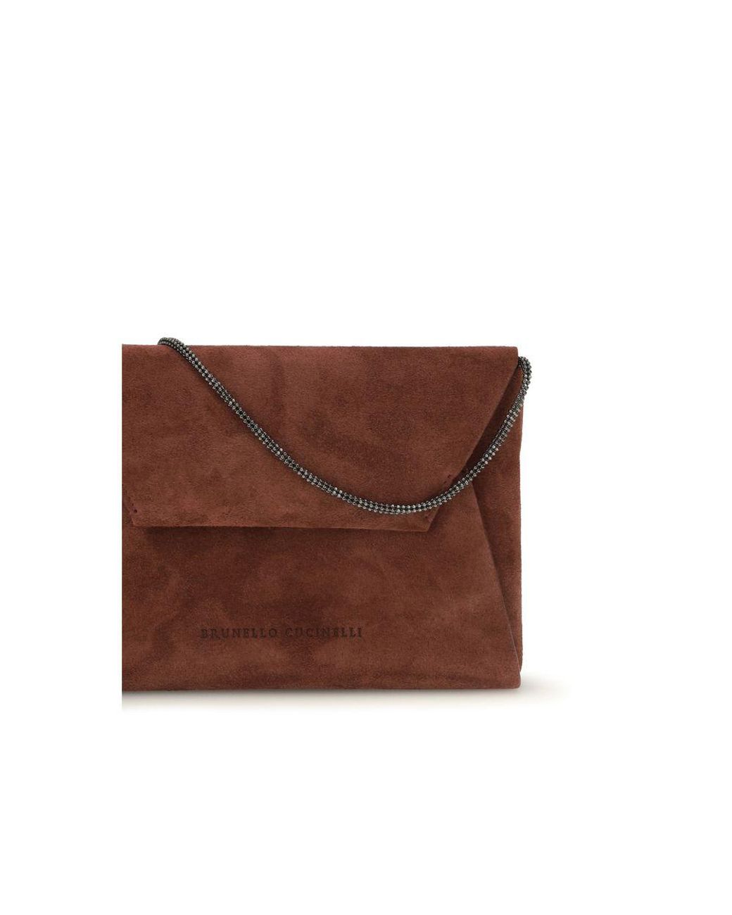 Brunello Cucinelli Brown Bordeaux Calf Leather Bos Taurus Shoulder Bag