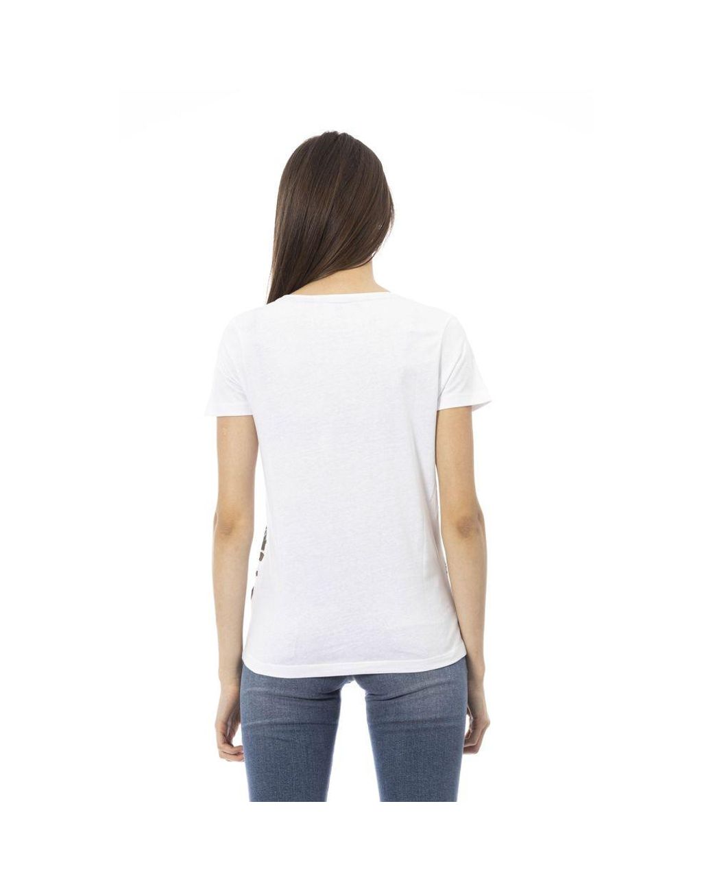 TRUSSARDI ACTION Red White Cotton T