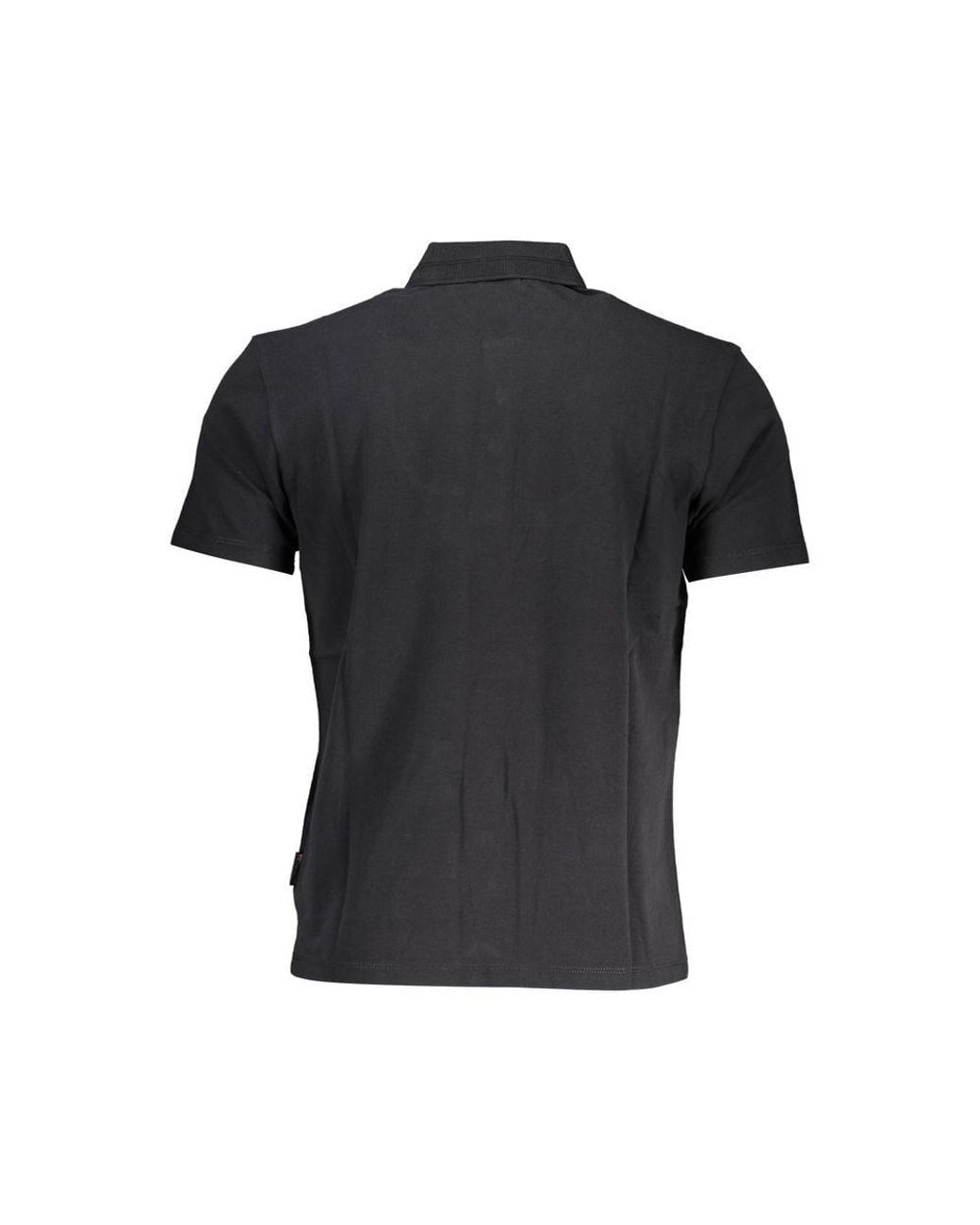 Napapijri Black Cotton Polo Shirt for men