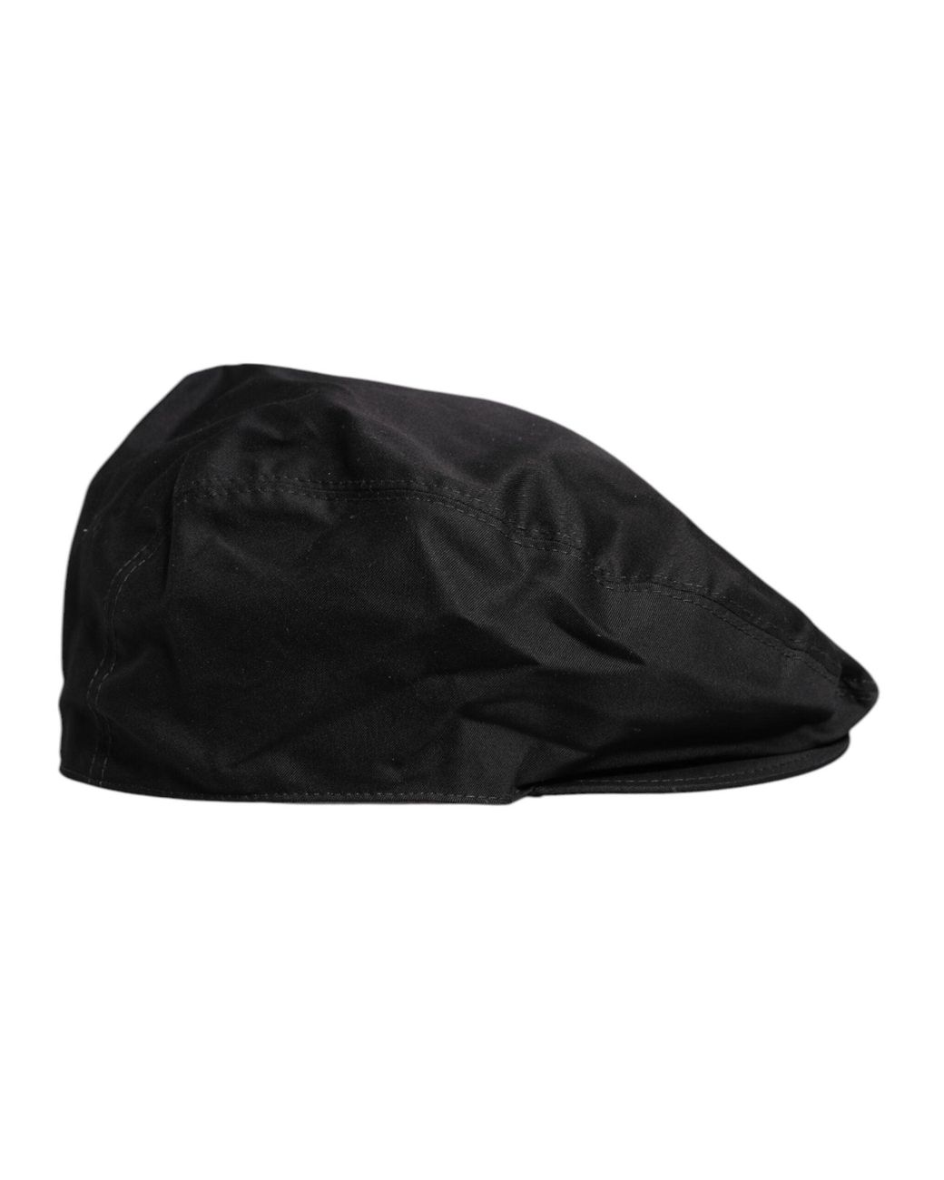 Dolce & Gabbana Black Cotton Newsboy Capello Cabbie Hat for men