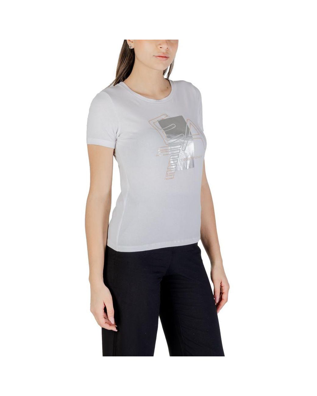 EA7 Blue Cotton T-Shirt