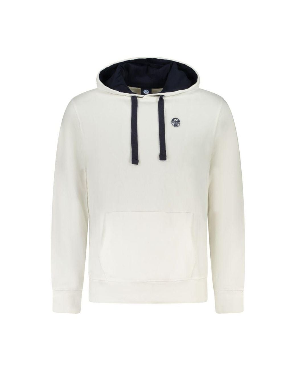 North Sails White Cotton Men's Hooded Sweatshirt for men
