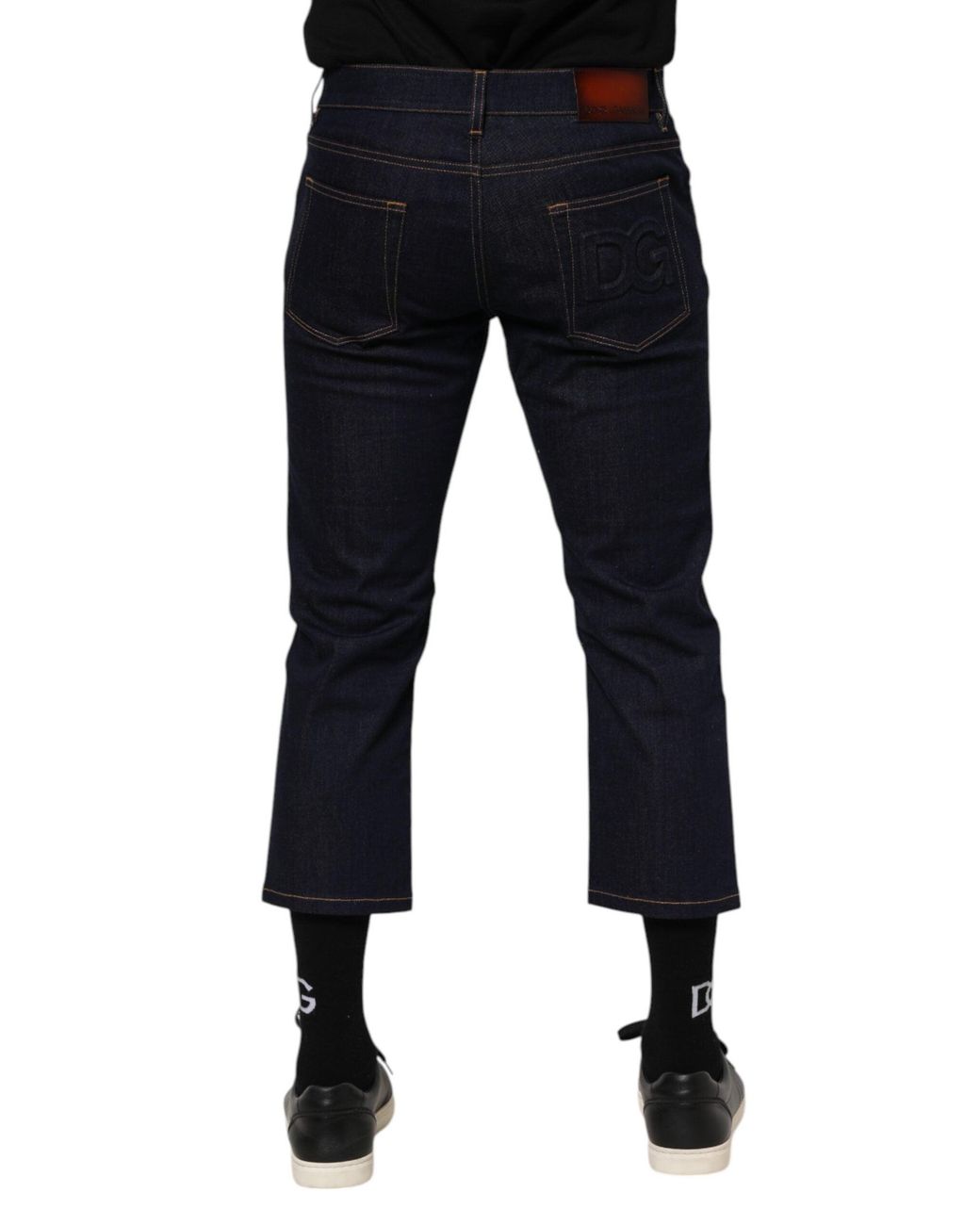 Dolce & Gabbana Blue Cropped Denim Jeans for men