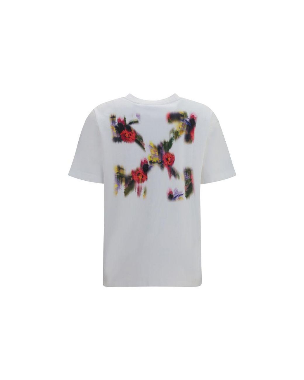 Off-White c/o Virgil Abloh Gray White Cotton T-shirt - L