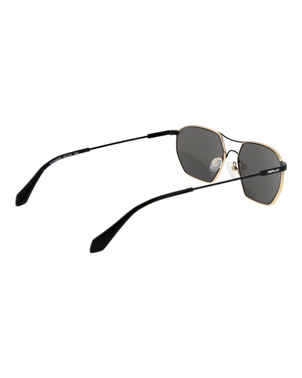 Replay Black Metal Sunglasses for men