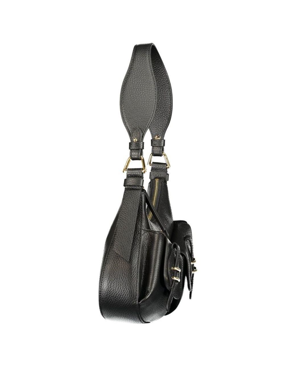 Coccinelle Black Nero Leather 's Bag With Multiple Pockets