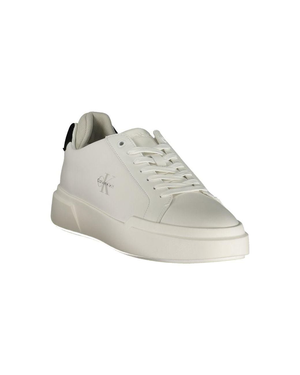 Calvin Klein Multicolor White Polyurethane Men Sneaker for men