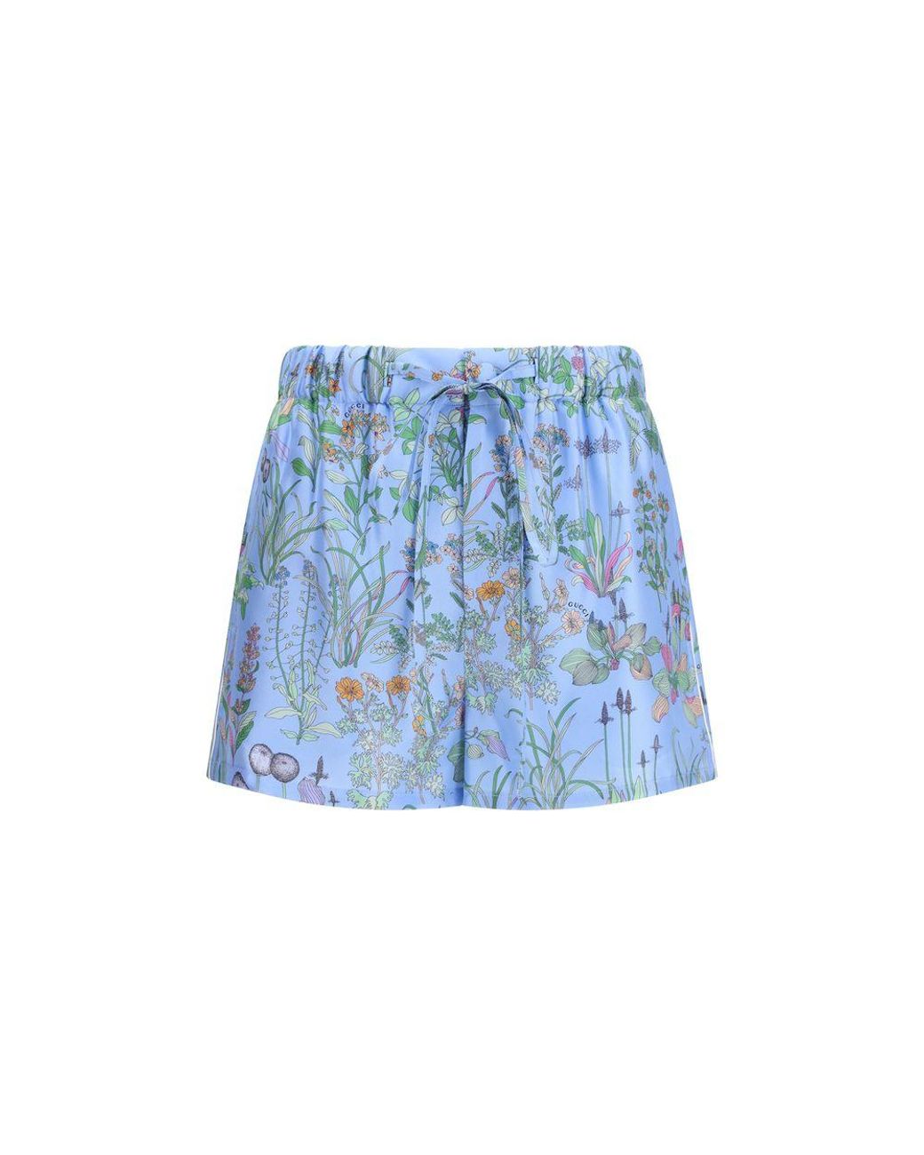 Gucci Blue Silk Bermuda Shorts