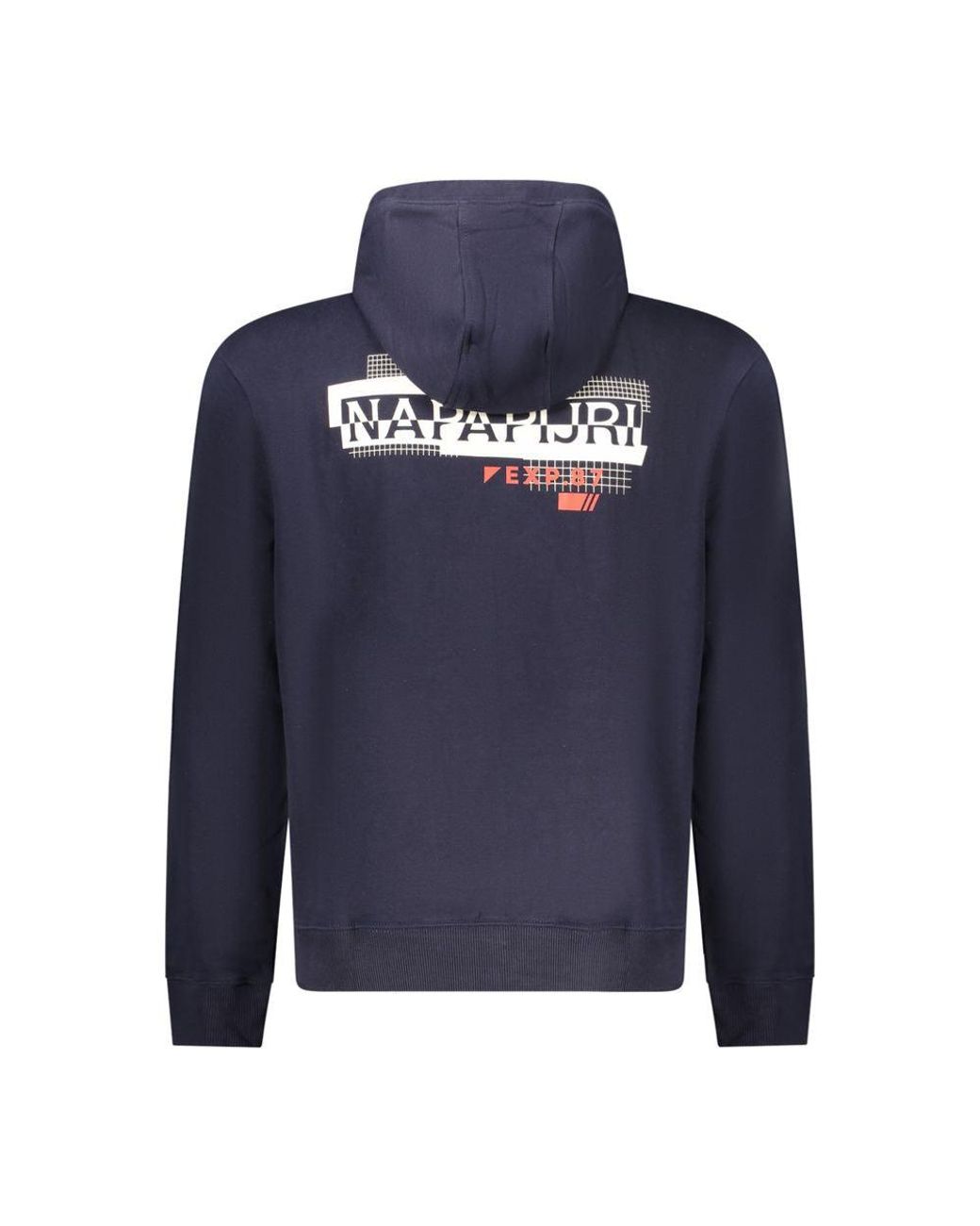 Napapijri Blue Cotton Men's Hoodie for men