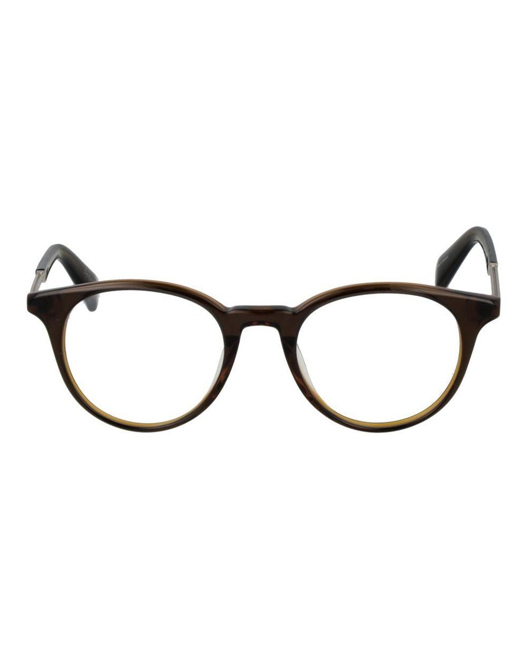 Yohji Yamamoto Black Brown Plastic Glasses (frames) for men