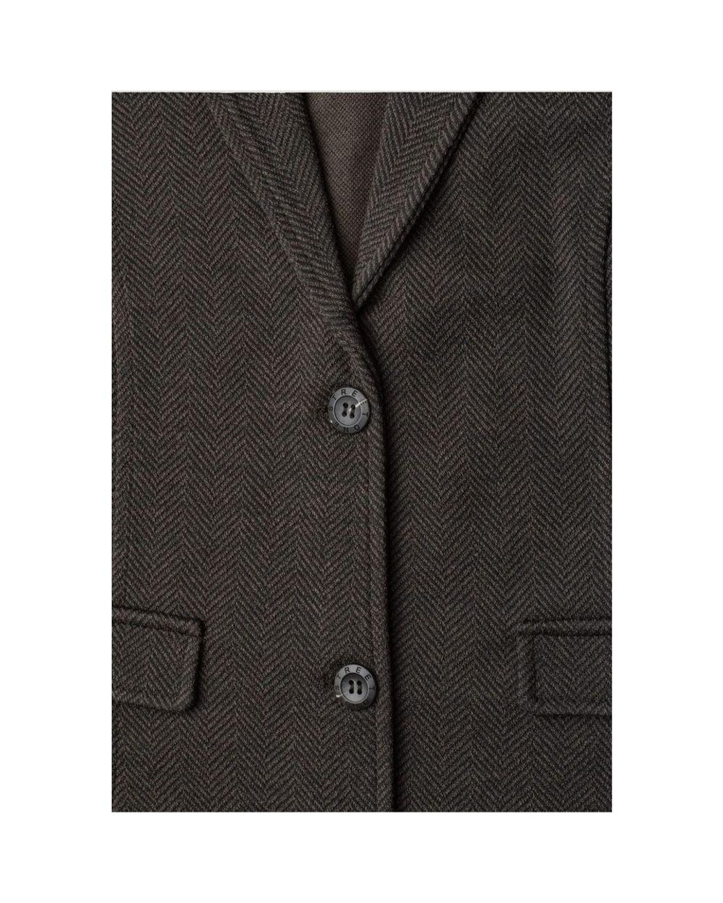 Street One Blue Brown Polyester Blazer