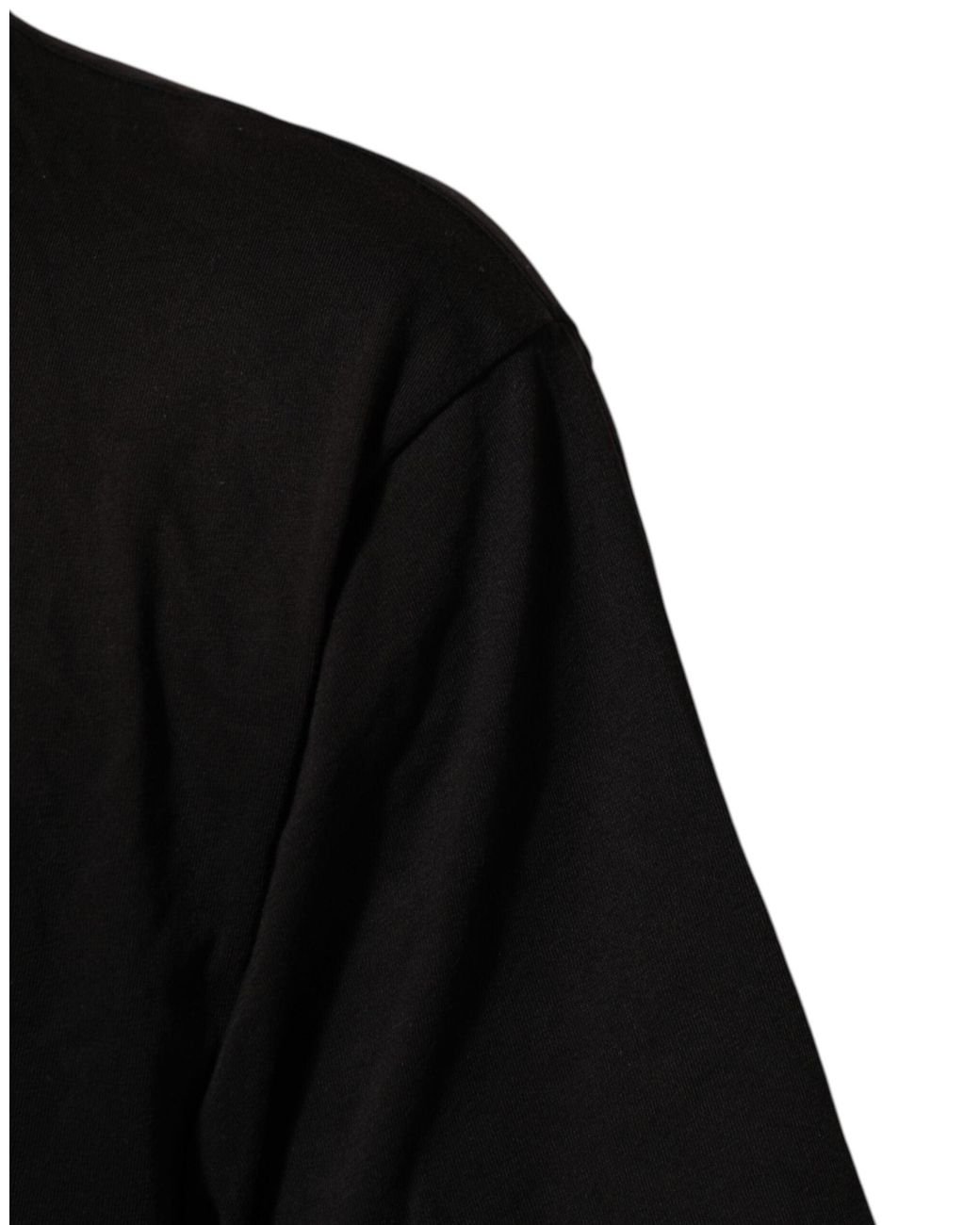 Dolce & Gabbana Black Logo Print Cotton Crew Neck T-Shirt for men