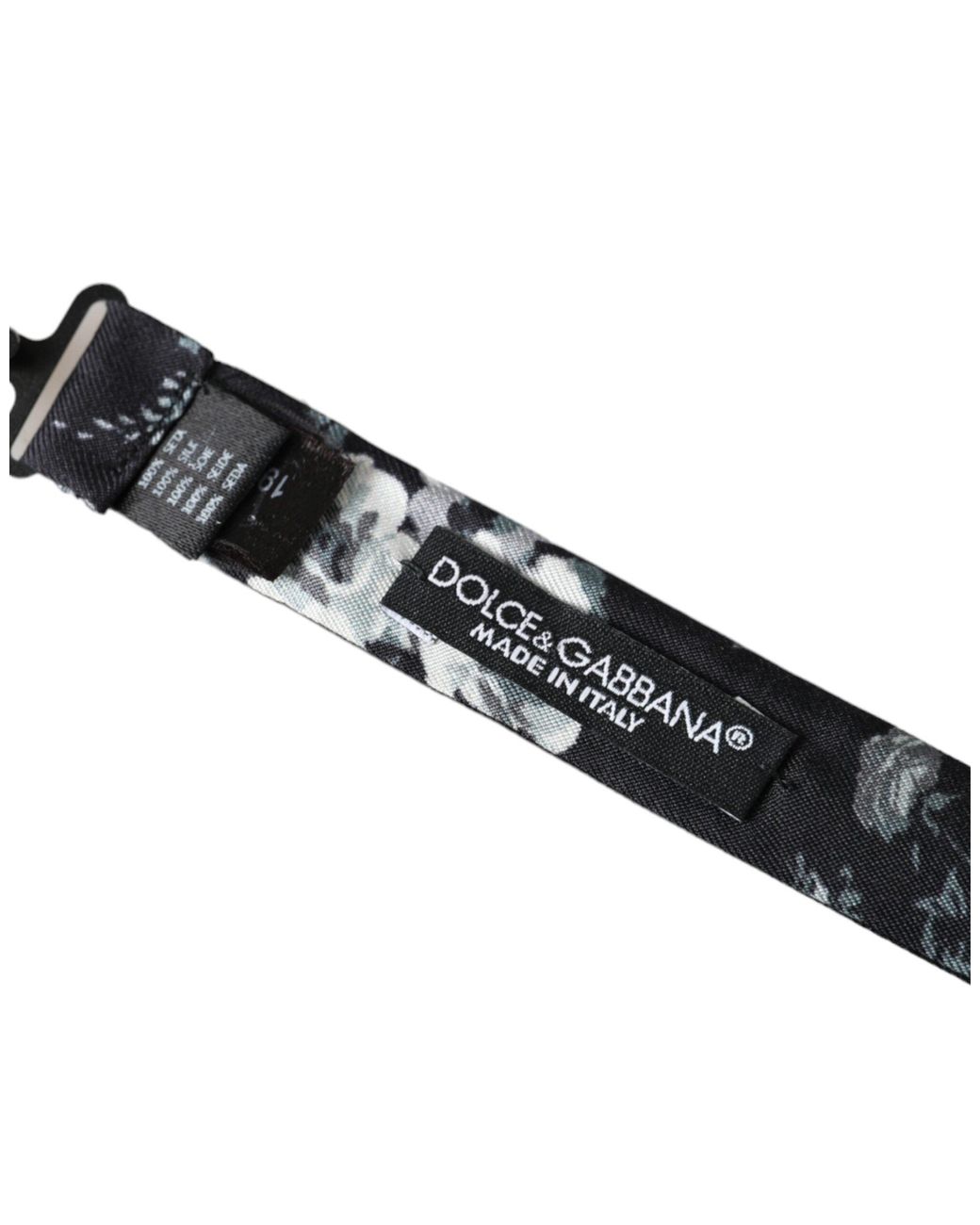 Dolce & Gabbana White Floral Fantasy Adjustable Neck Bow Tie for men