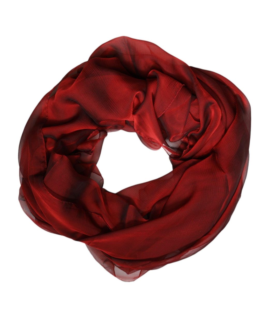 Dolce & Gabbana Red Silk Rectangle Wrap Shawl Scarf