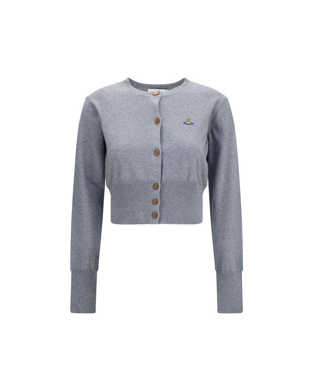 Vivienne Westwood Blue Gray Cotton Cardigan