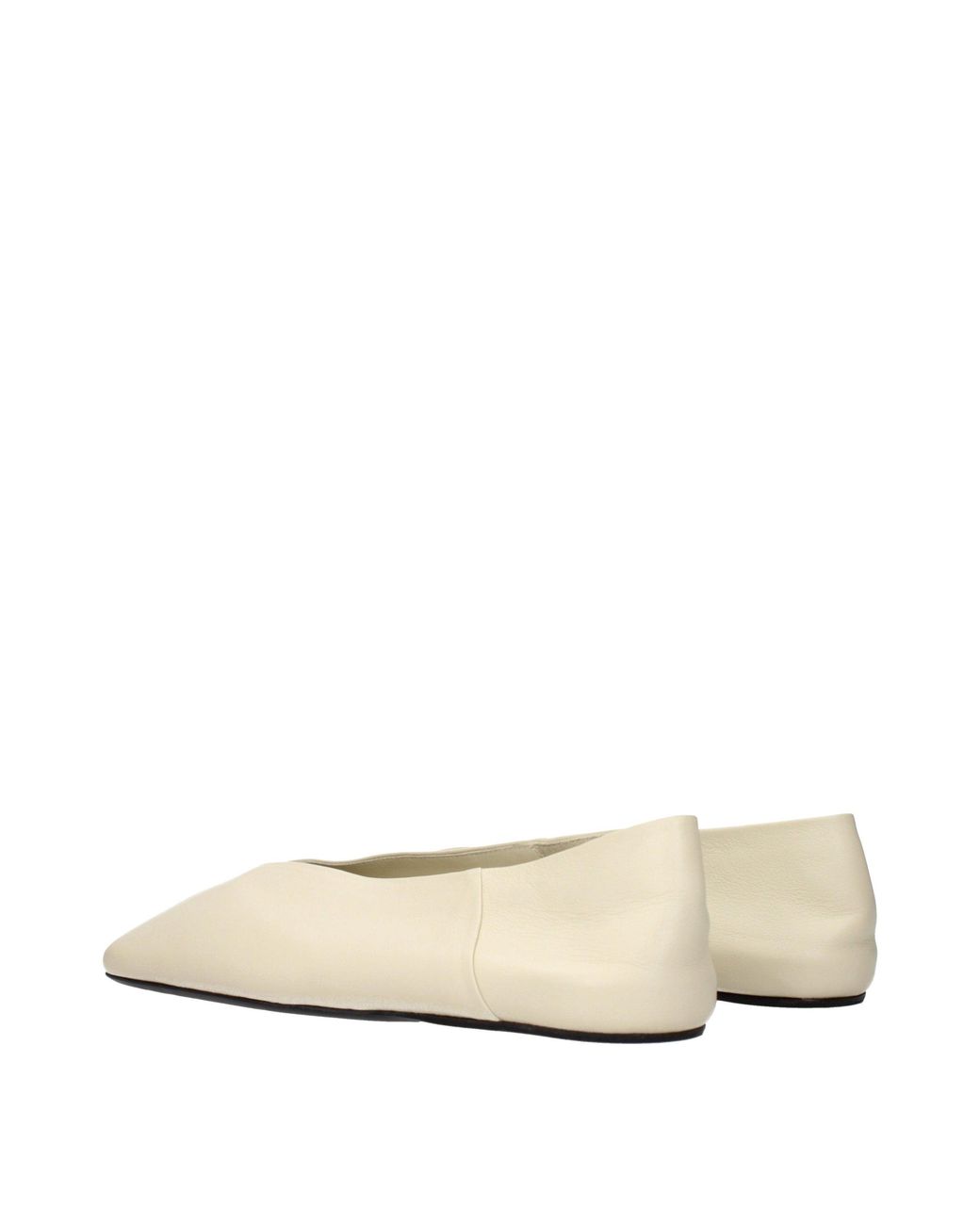 Jil Sander Natural Leather Ballet Flats