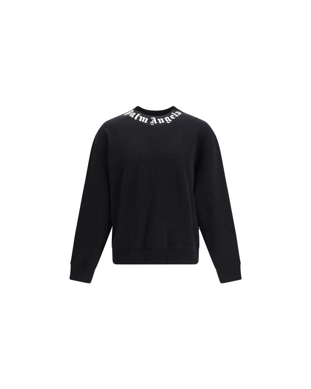 Palm Angels Black Cotton Sweatshirt for men